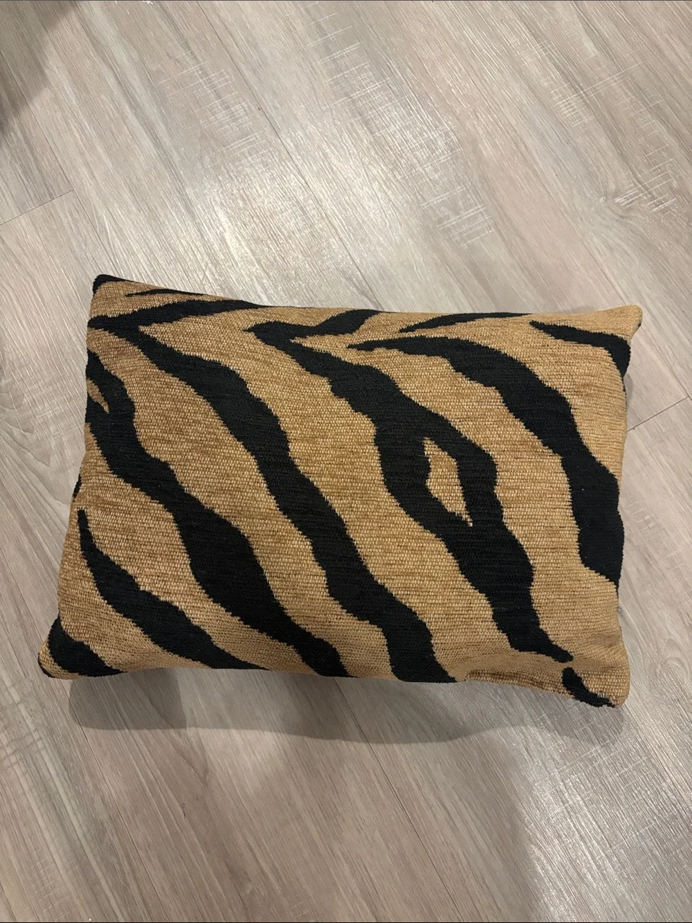 Tiger print throw pillow